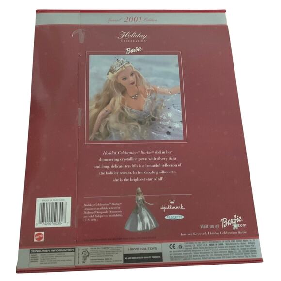 2001 Vintage Holiday Celebrations Barbie Doll Special Edition Blond New in Box - Picture 2 of 9